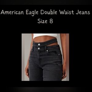 American Eagle Outfitters Charcoal Double Waist Jeans